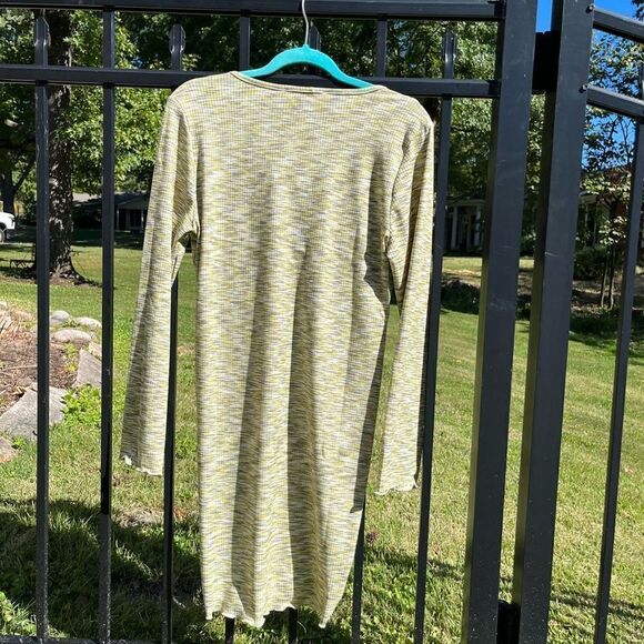 Lisa Says Gah Lotta Ribbed Space Dye Honeydew Dress NWT - Picture 7 of 10